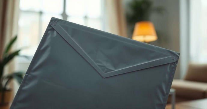 Envelope plástico com lacre de segurança garante proteção e privacidade