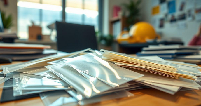 Envelope Plástico Transparente Auto Adesivo como Solução Prática para Organização