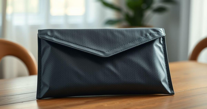 Envelope PEBD com fecho zip para armazenamento seguro